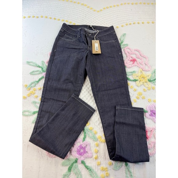 Prana Denim - Prana Kara Jean Womens 2 Dark Wash Denim Low Rise Fitted Stretch W4KARA112